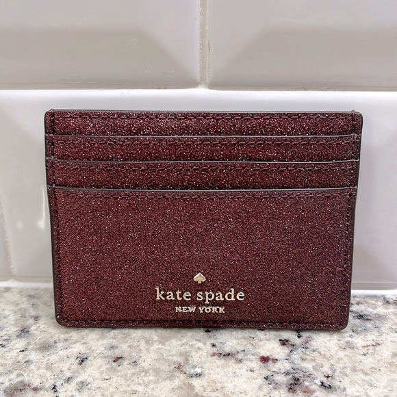 Kate Spade Shimmy Glitter Card Holder NWT - Picture 1 of 7